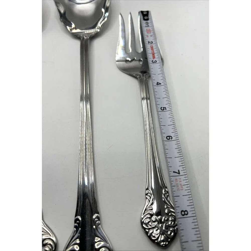 5 Pc Serving Set Reed Barton Select Serving Stainless Korea Cutlery Flatware